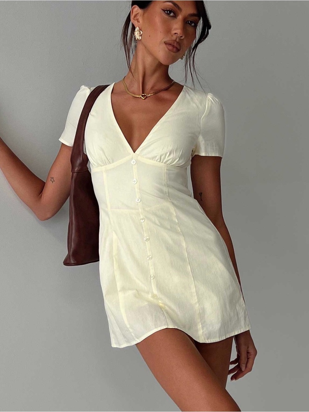 Princess Polly Loveliness Playsuit Lemon